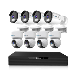 로보뷰NVR 8채널 AI CCTV POE 녹화기 4K UHD IP카메라 N5 4개+A7 4개