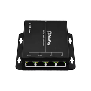로보뷰POE-4 무전원 4포트 POE 스위치 익스텐더 리피터 기가비트 90W 